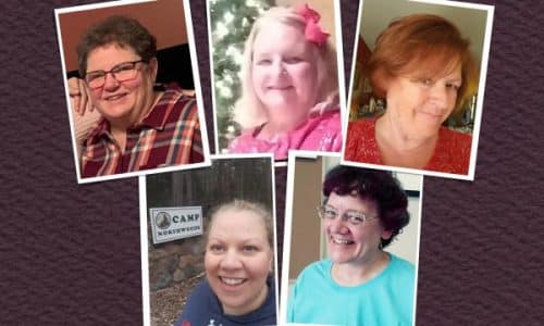 The five 2021 Forever Green Recipients. In clockwise order: Pat Chromey, Julie Denzer, Sue Quick, A.J. Steinbring, and Pauline Wangen