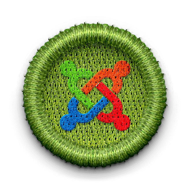 badge with interlocked people icons